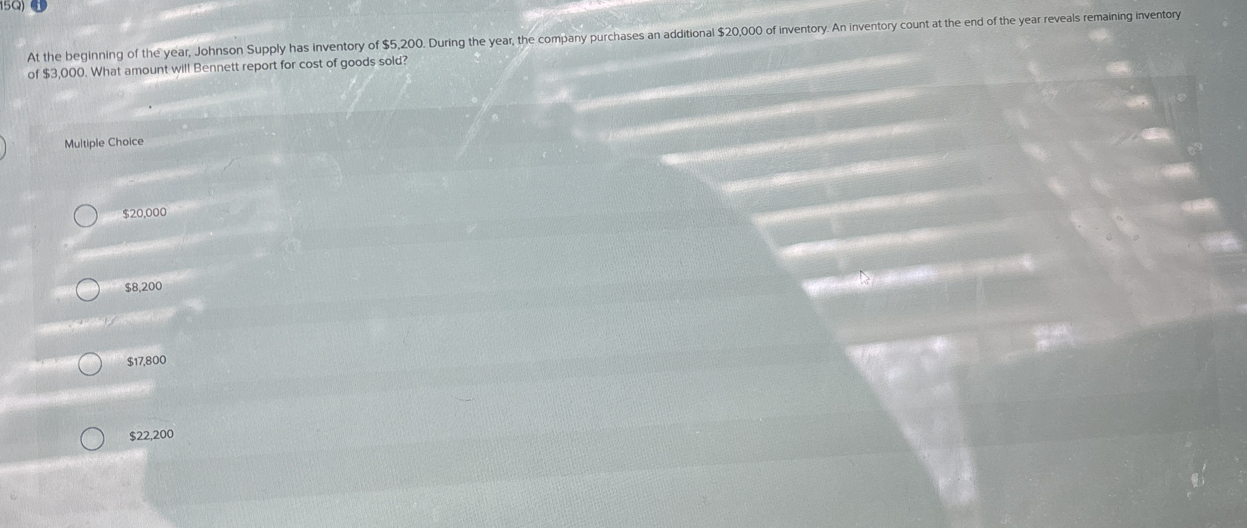 of $ 3 , 0 0 0 . What amount will Bennett report