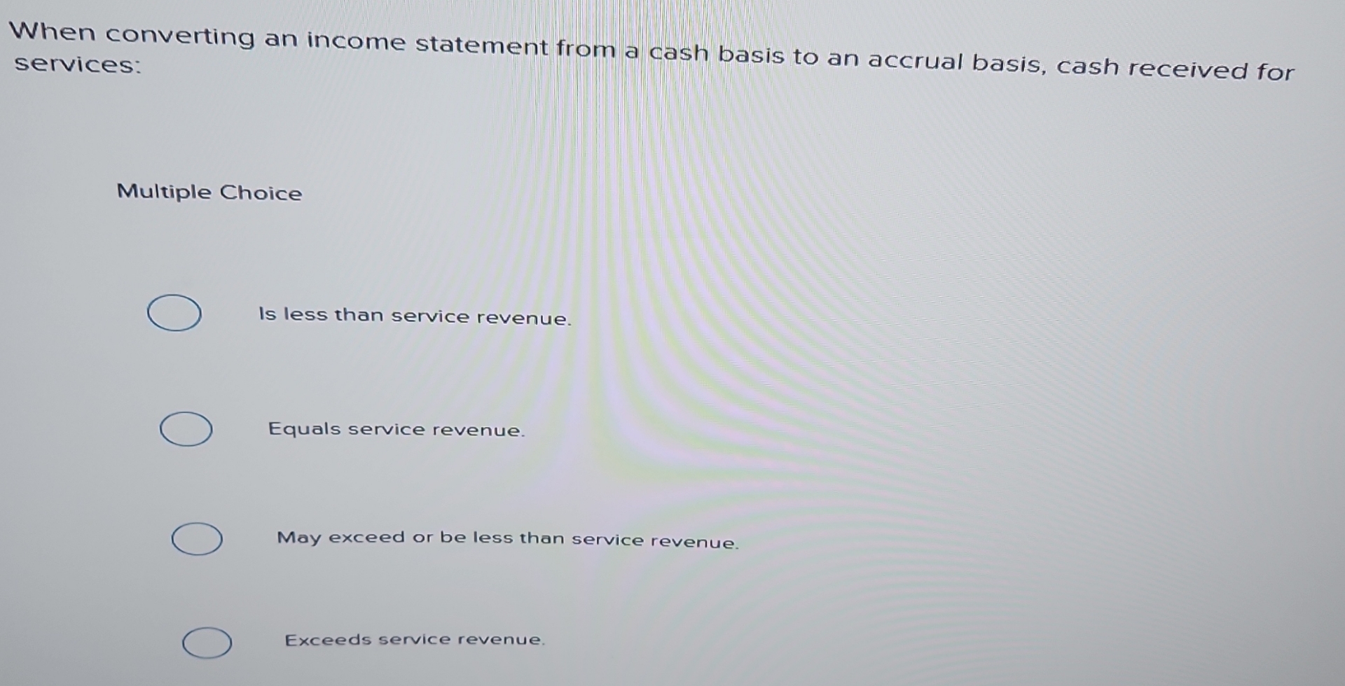 When converting an income statement from a cash