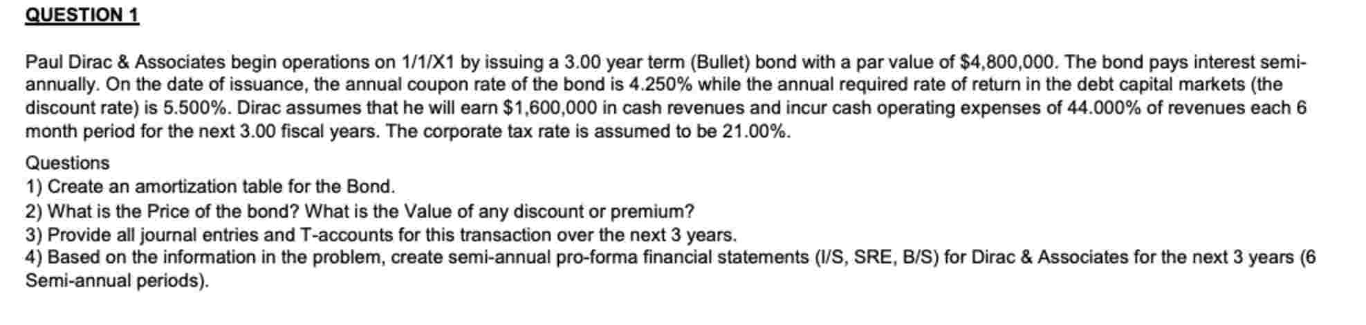Questions Paul Dirac & Associates begin