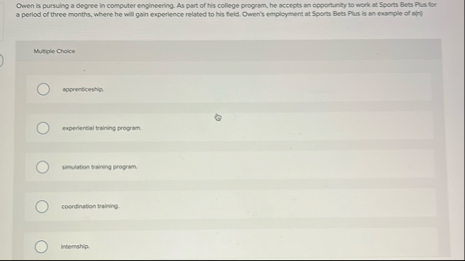 Owen is pursuing a degree in computer engineering