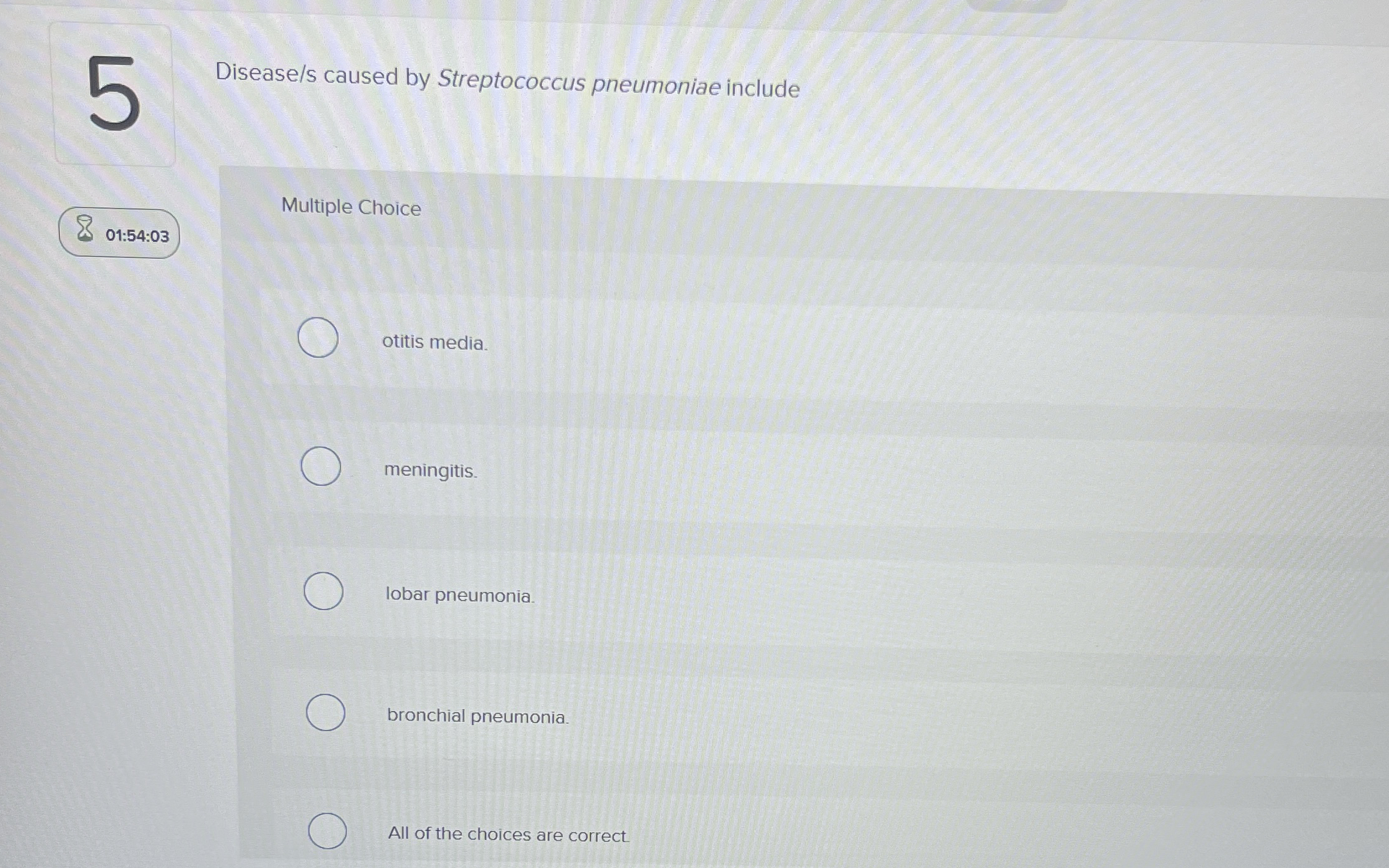 Disease / s caused by Streptococcus pneumoniae