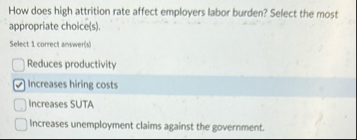 How does high attrition rate affect employers