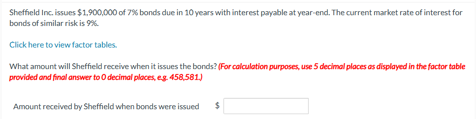 Sheffield Inc. issues \ ( \ $ 1 , 9 0 0 , 0 0 0 \