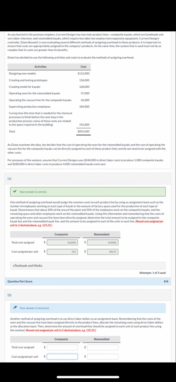 Please solve for total cost assigned and cost
