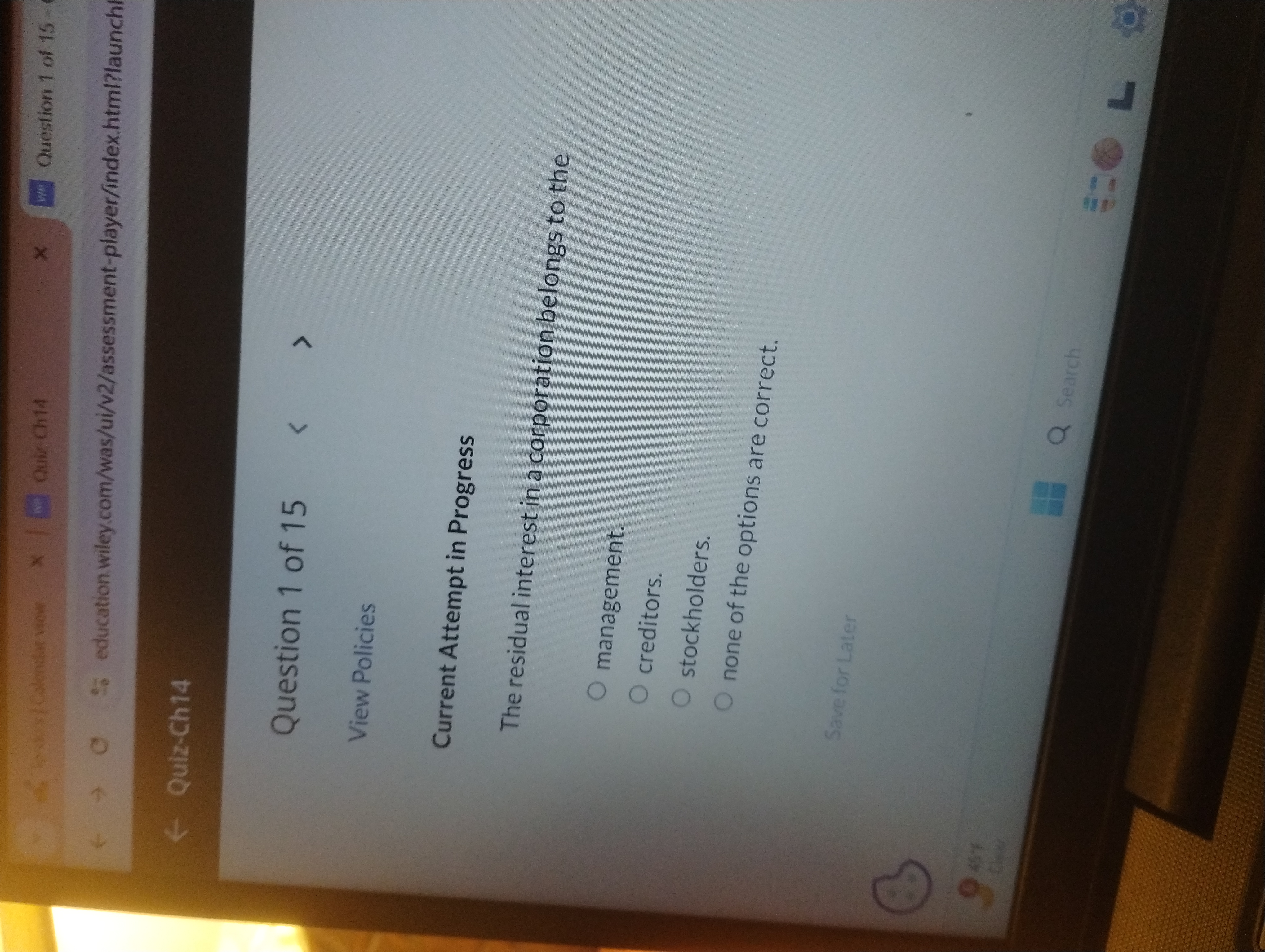 Current Attempt in Progress The residual interest