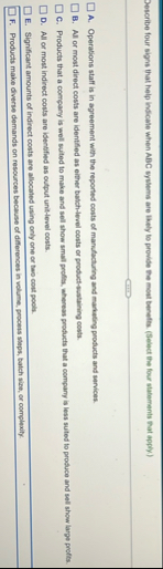 Pescribe four signs that help indicale when ABC