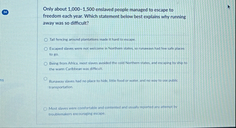 3 4 Only about 1 , 0 0 0 - 1 , 5 0 0 enslaved