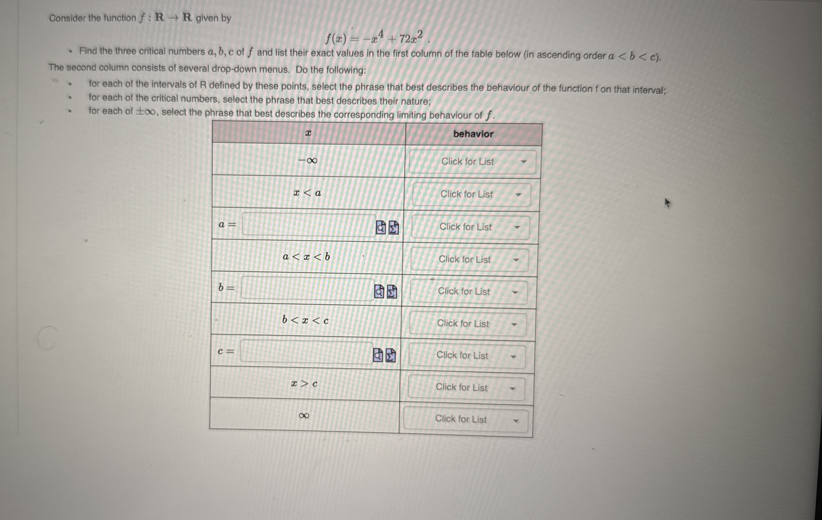 Consider the function f : R R given by f ( x ) =