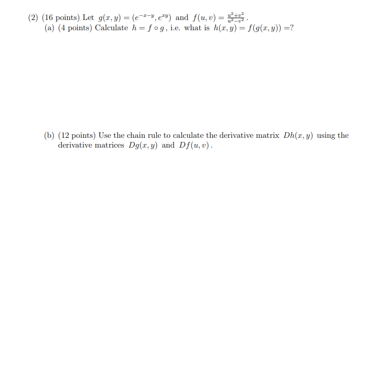 ( 2 ) ( 1 6 points ) Let g ( x , y ) = ( e ^ ( -