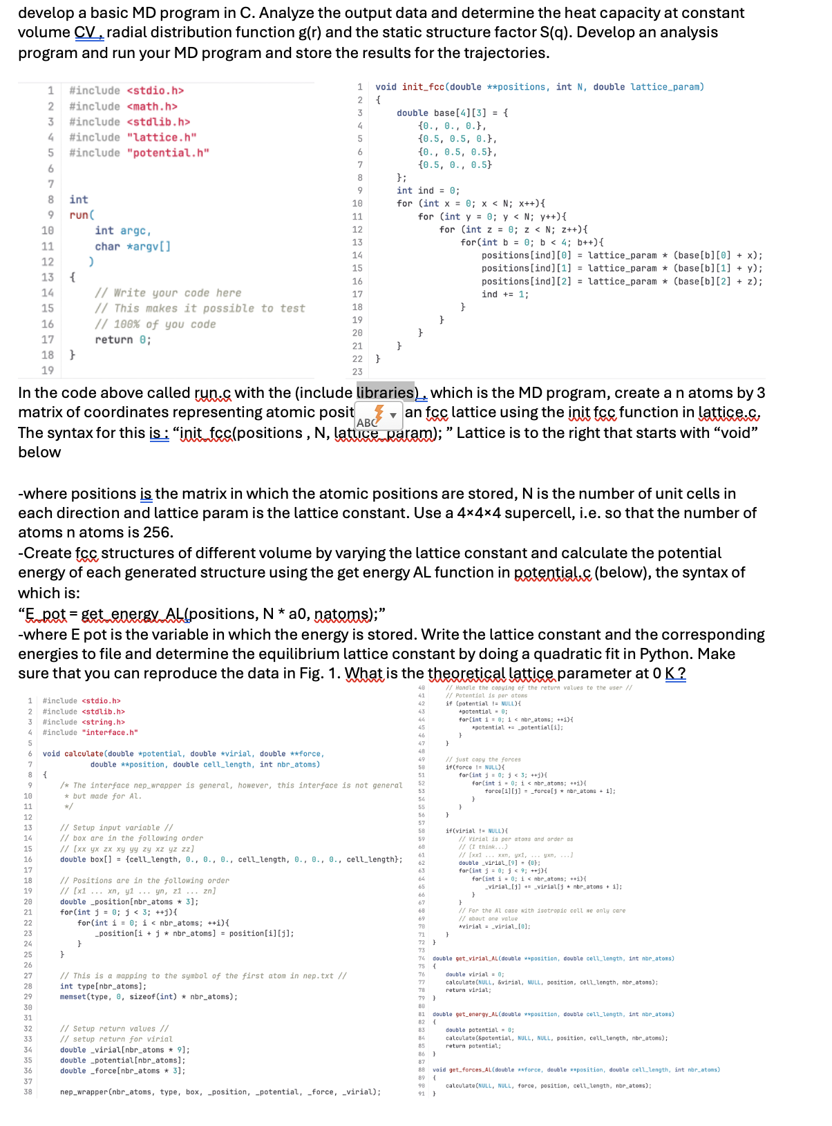 Regarding Physics computation in C language and