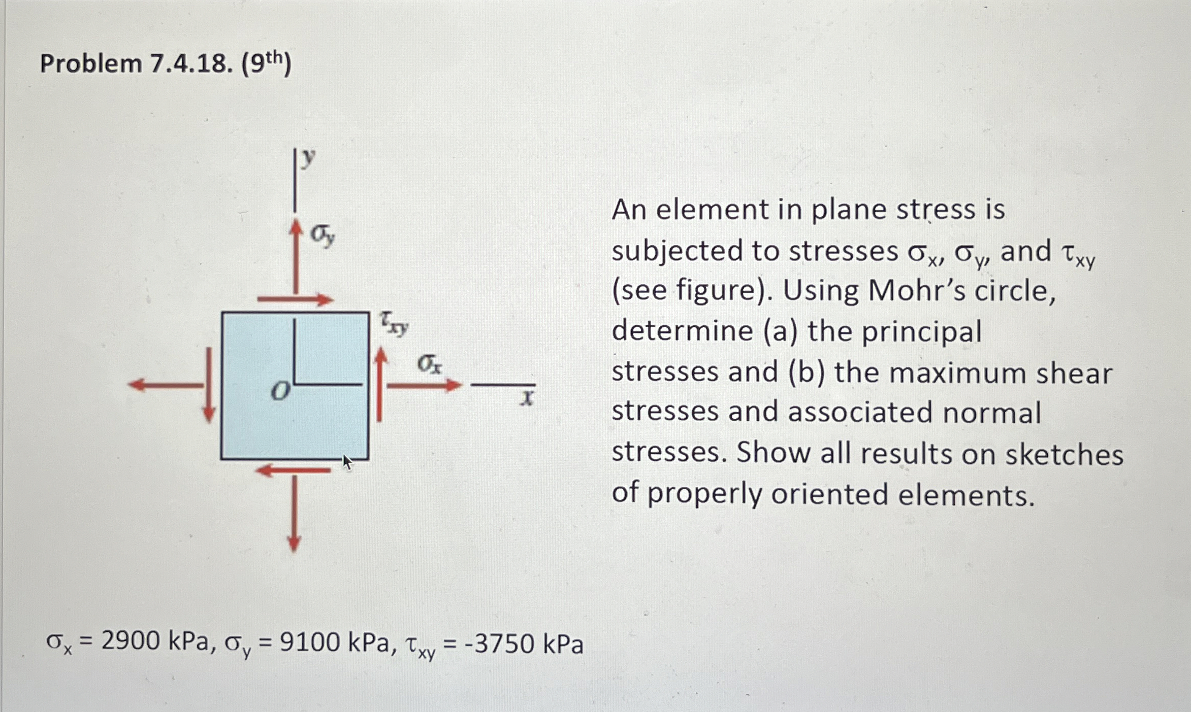Problem 7 . 4 . 1 8 . ( 9 th ) An element in