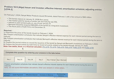 Problem 1 4 . 5 ( Algo ) Issuer and investor;