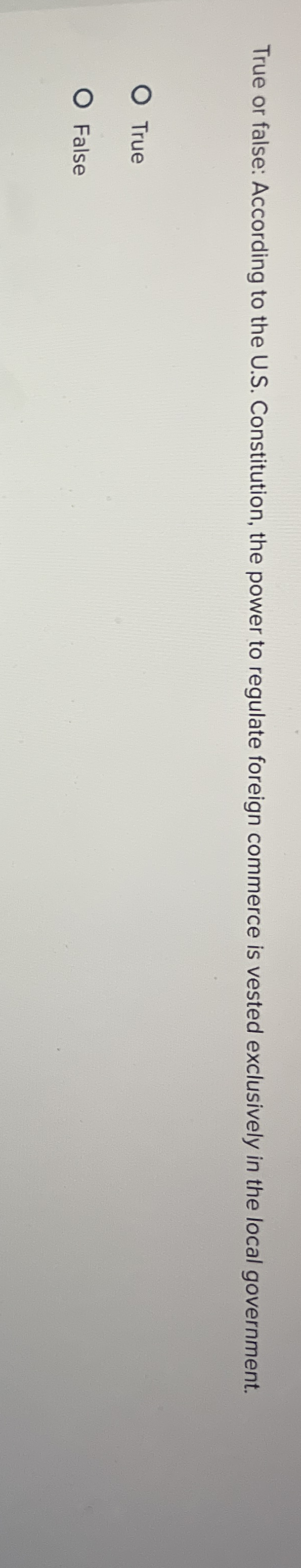 True or false: According to the U . S .