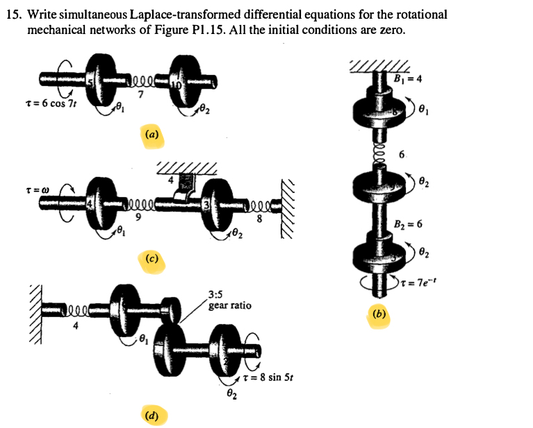 Write simultaneous Laplace - transformed