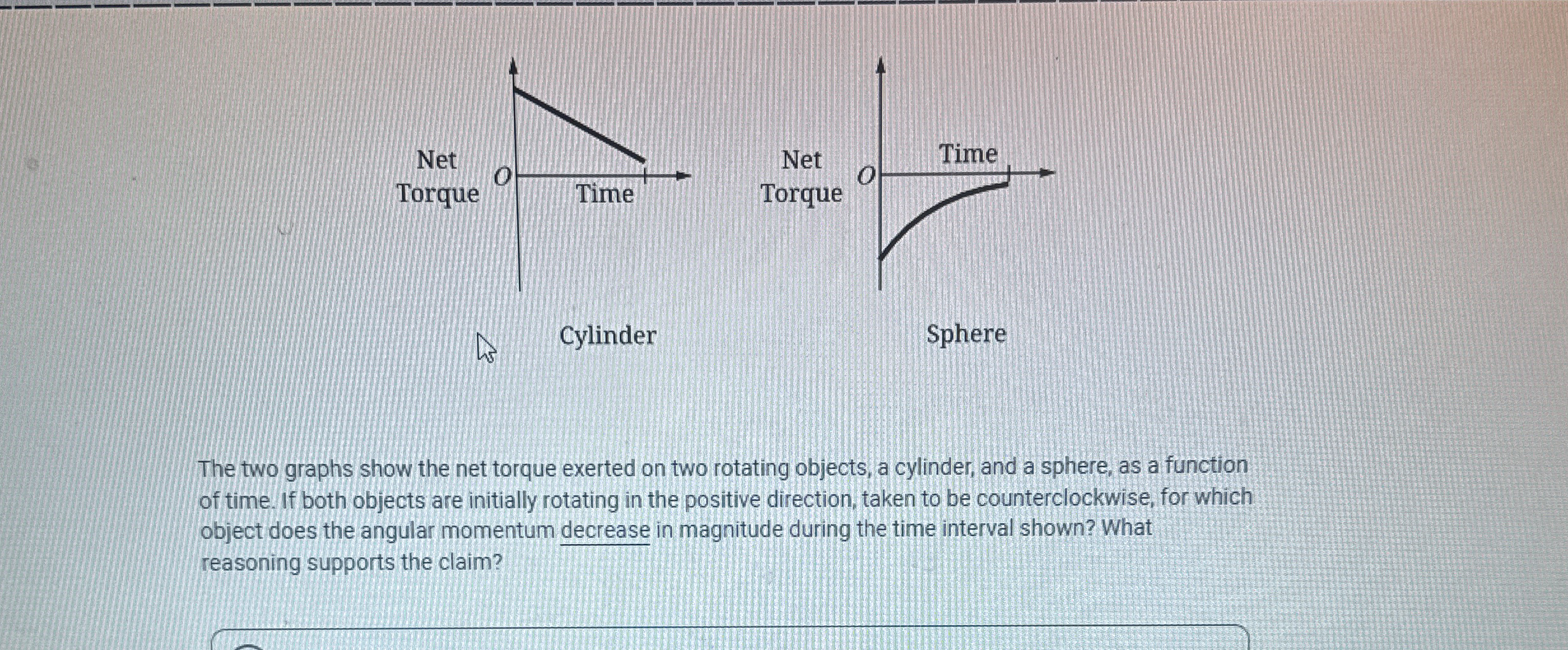 The two graphs show the net torque exerted on two