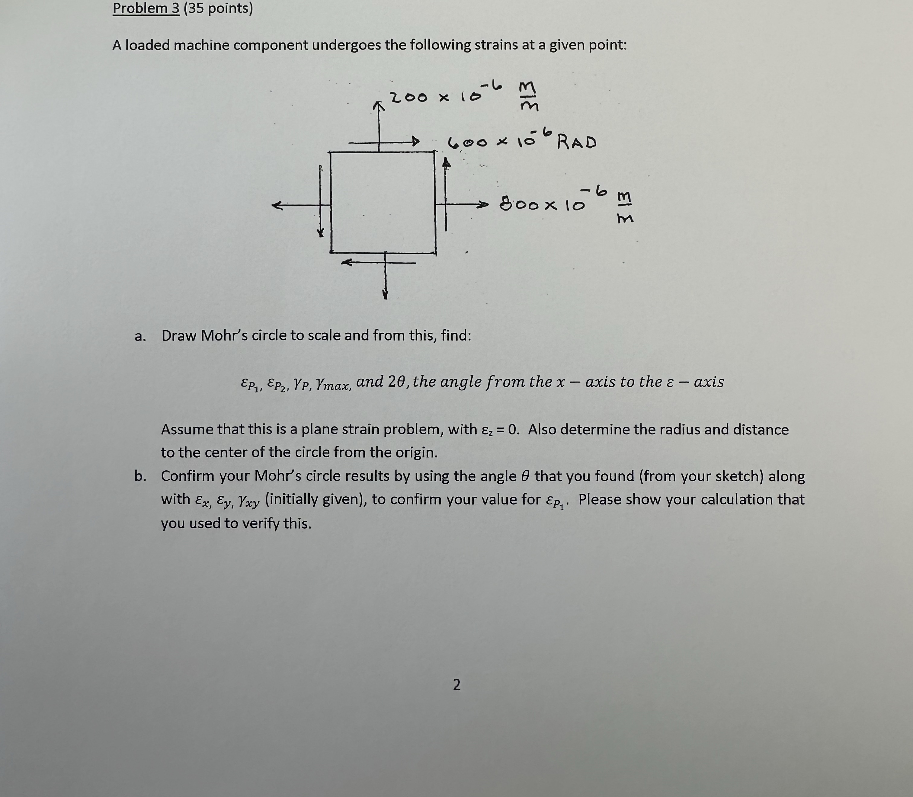 Problem 3 ( 3 5 points ) A loaded machine
