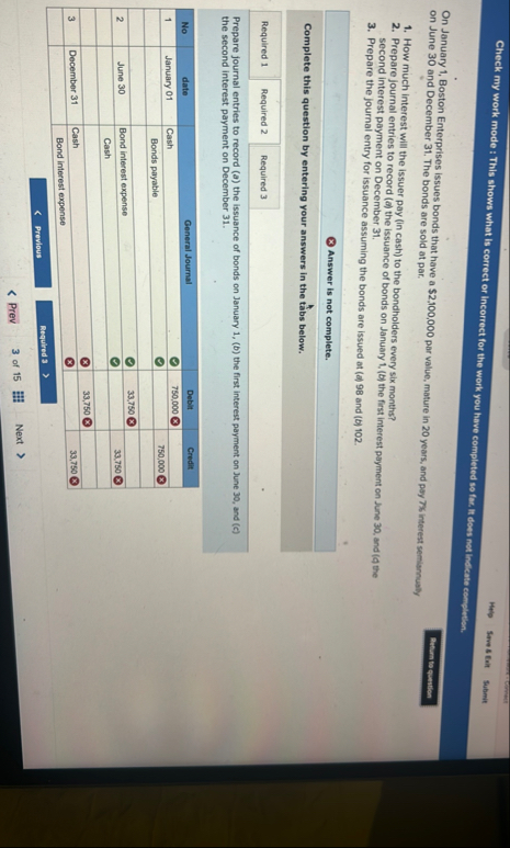 Check my work mode : This shows what is correct