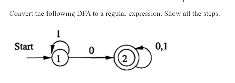 Convert the following DFA to a Regular