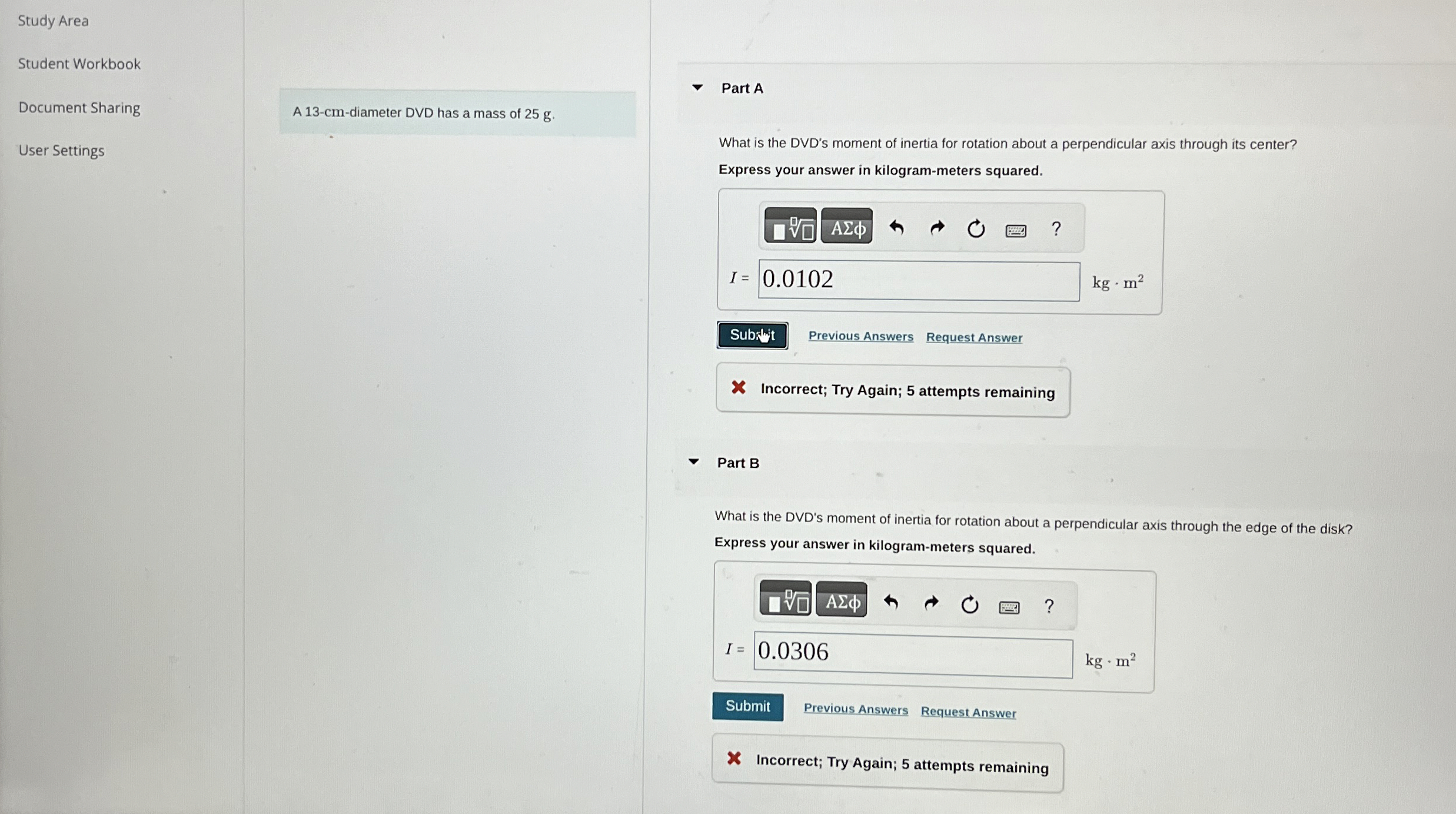 Study Area Student Workbook Document Sharing A 1