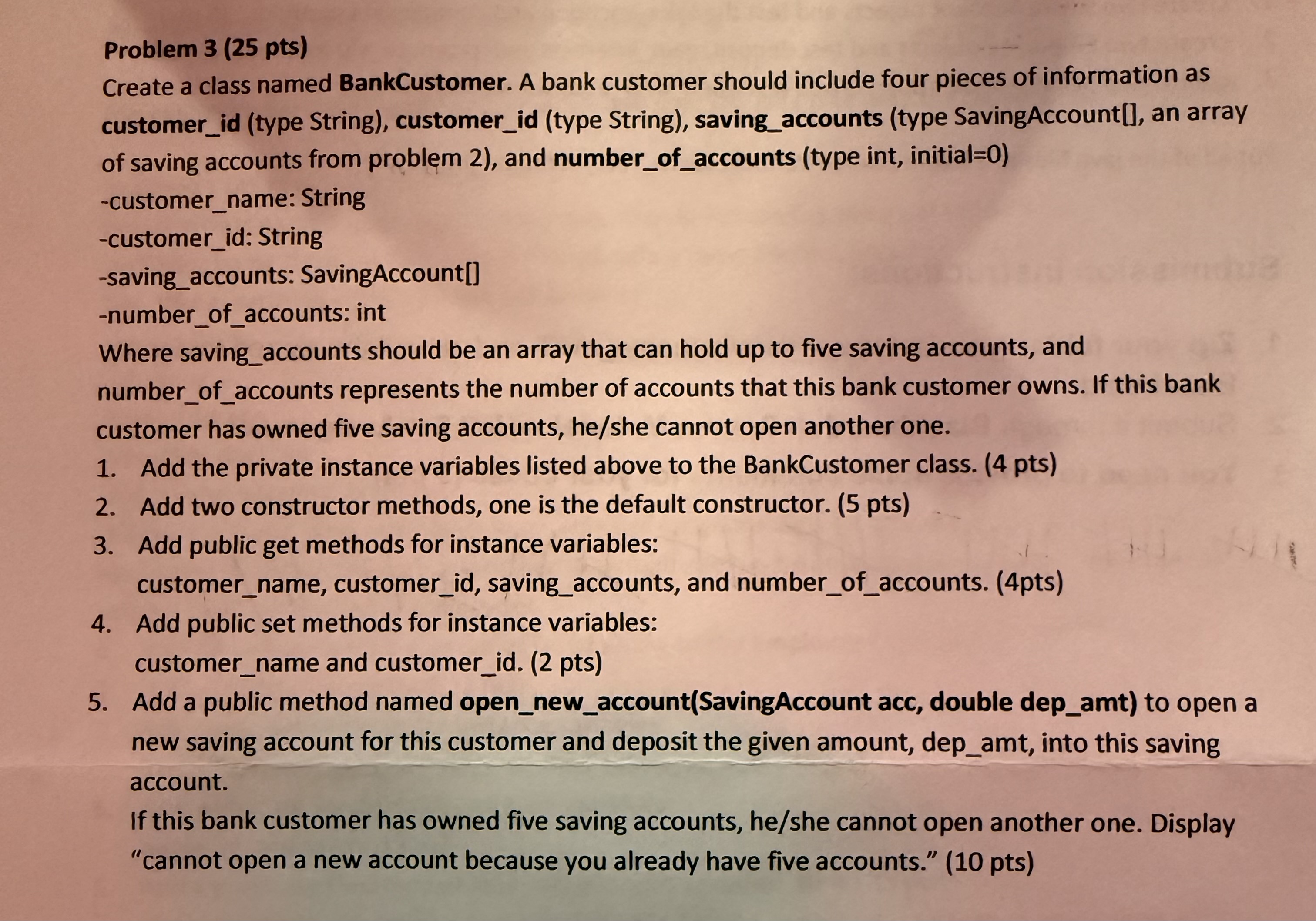 new saving account for this customer and deposit