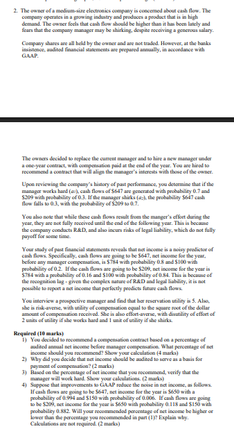 2 . The owner of a medium - size electronics