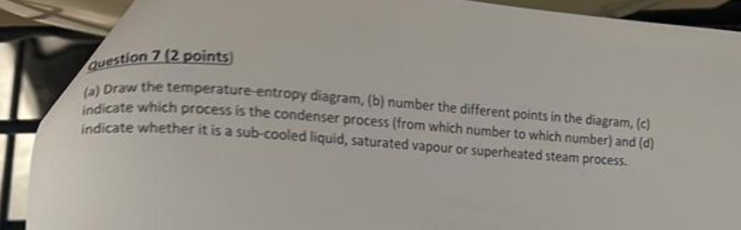 Question 7 ( 2 points ) ( a ) Draw the