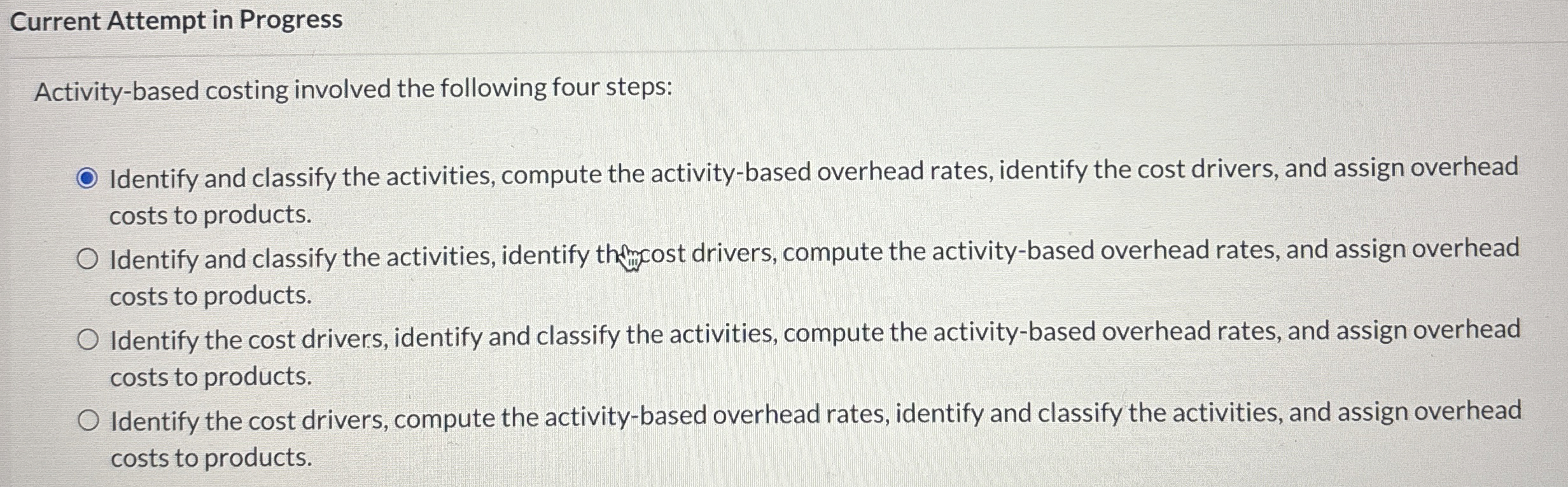 Current Attempt in Progress Activity - based