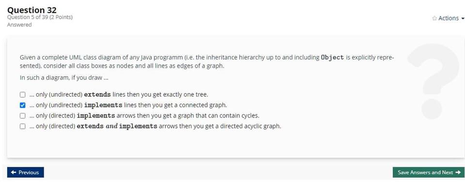 Given a complete UML class diagram of any Java