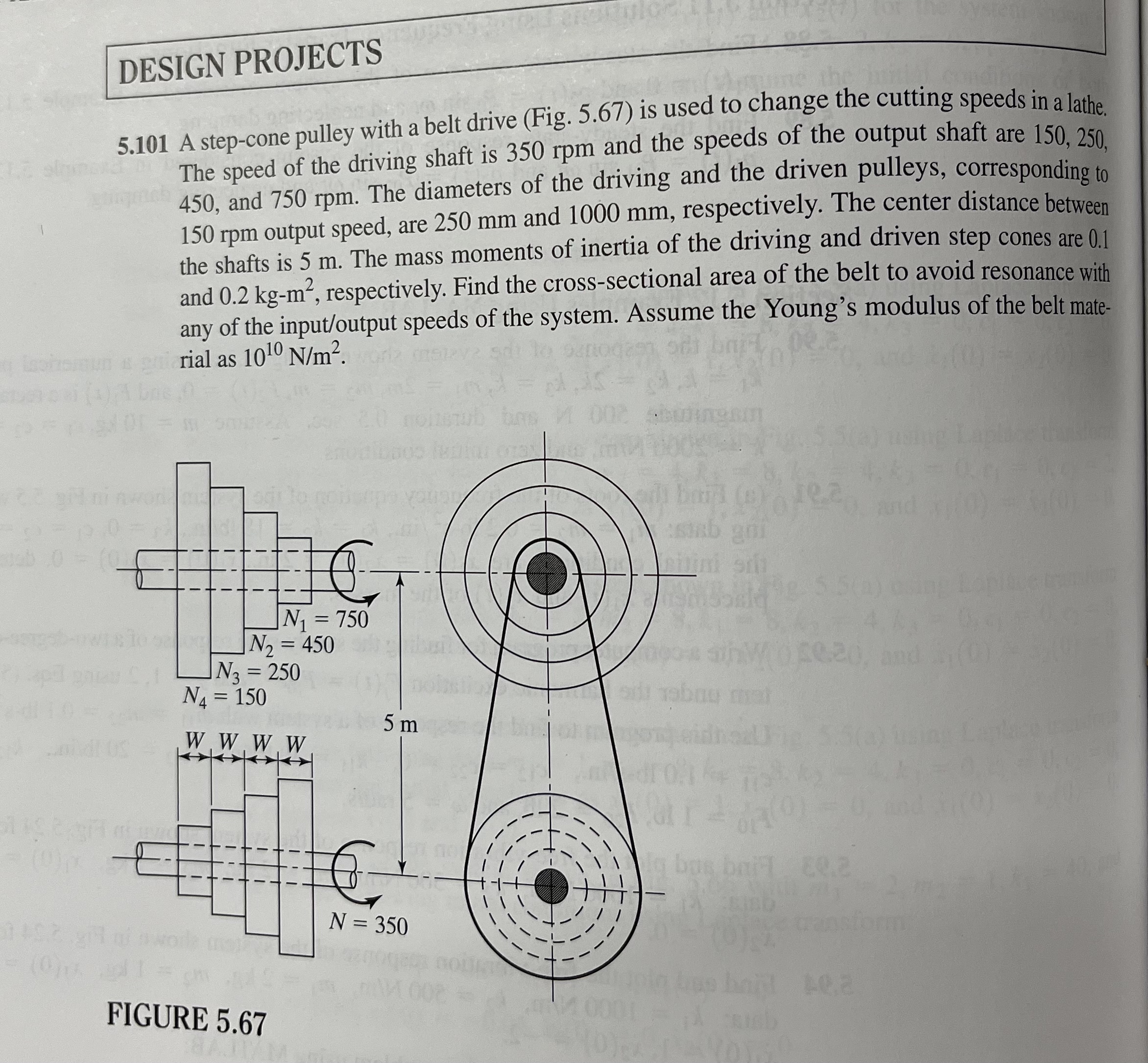 DESIGN PROJECTS 5 . 1 0 1 A step - cone pulley