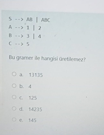 S A B , ABC A 1 , | 2 | B 3 , 4 B 5 Bu gramer ile