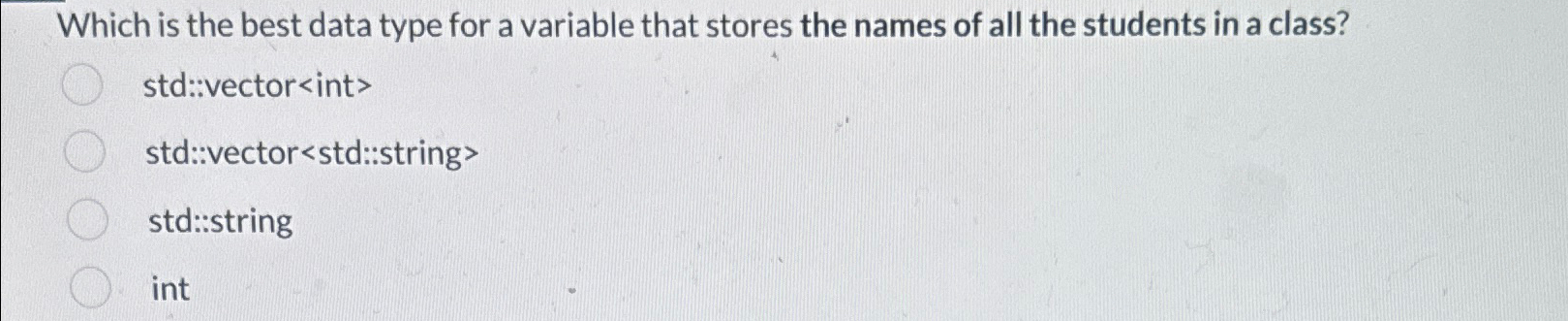 Which is the best data type for a variable that