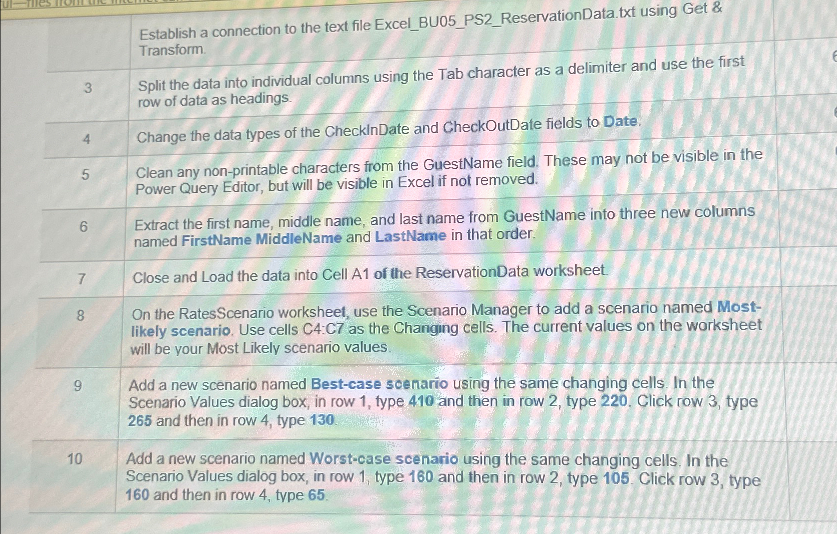 Establish a connection to the text file Excel _