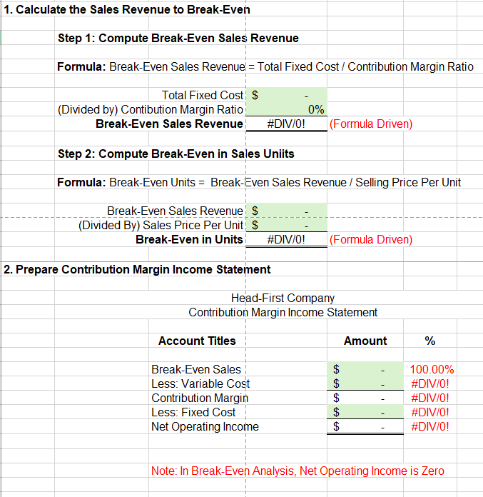 Cornerstone Exercise 4 - 1 6 Break - Even Point