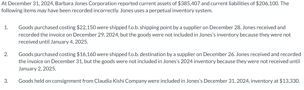 At December 3 1 , 2 0 2 4 , Barbara Jones