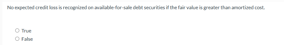 No expected credit loss is recognized on