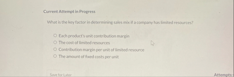 Current Attempt in Progress What is the hey