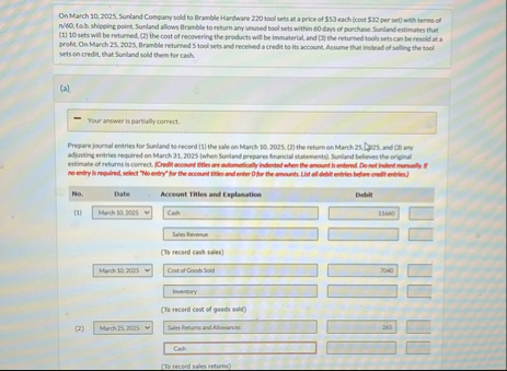 On March 1 0 , 2 0 2 5 . Sunland Compamy sold to