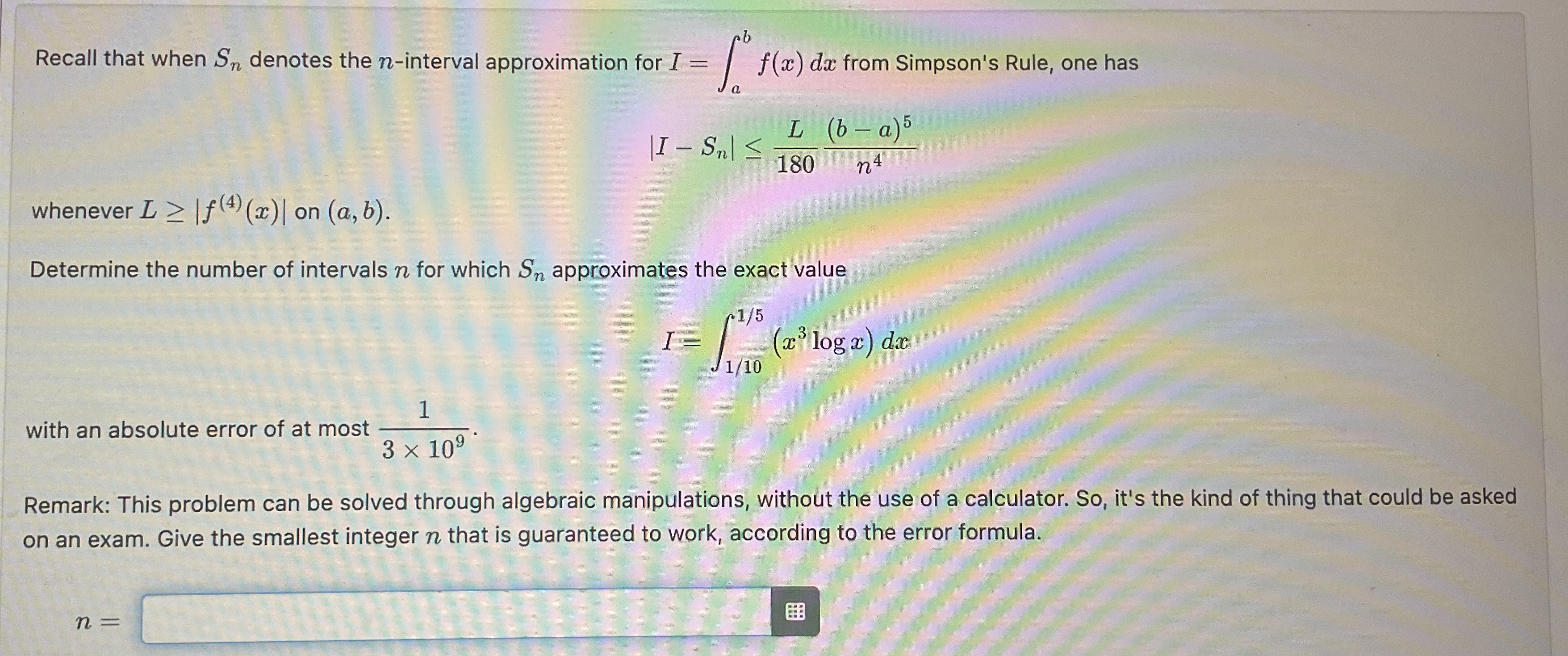 Recall that when S n denotes the n - interval