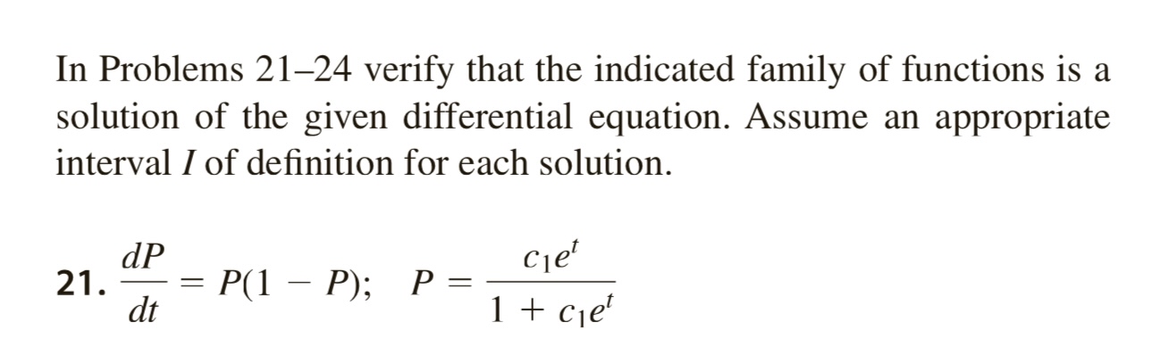 In Problems 2 1 - 2 4 verify that the indicated
