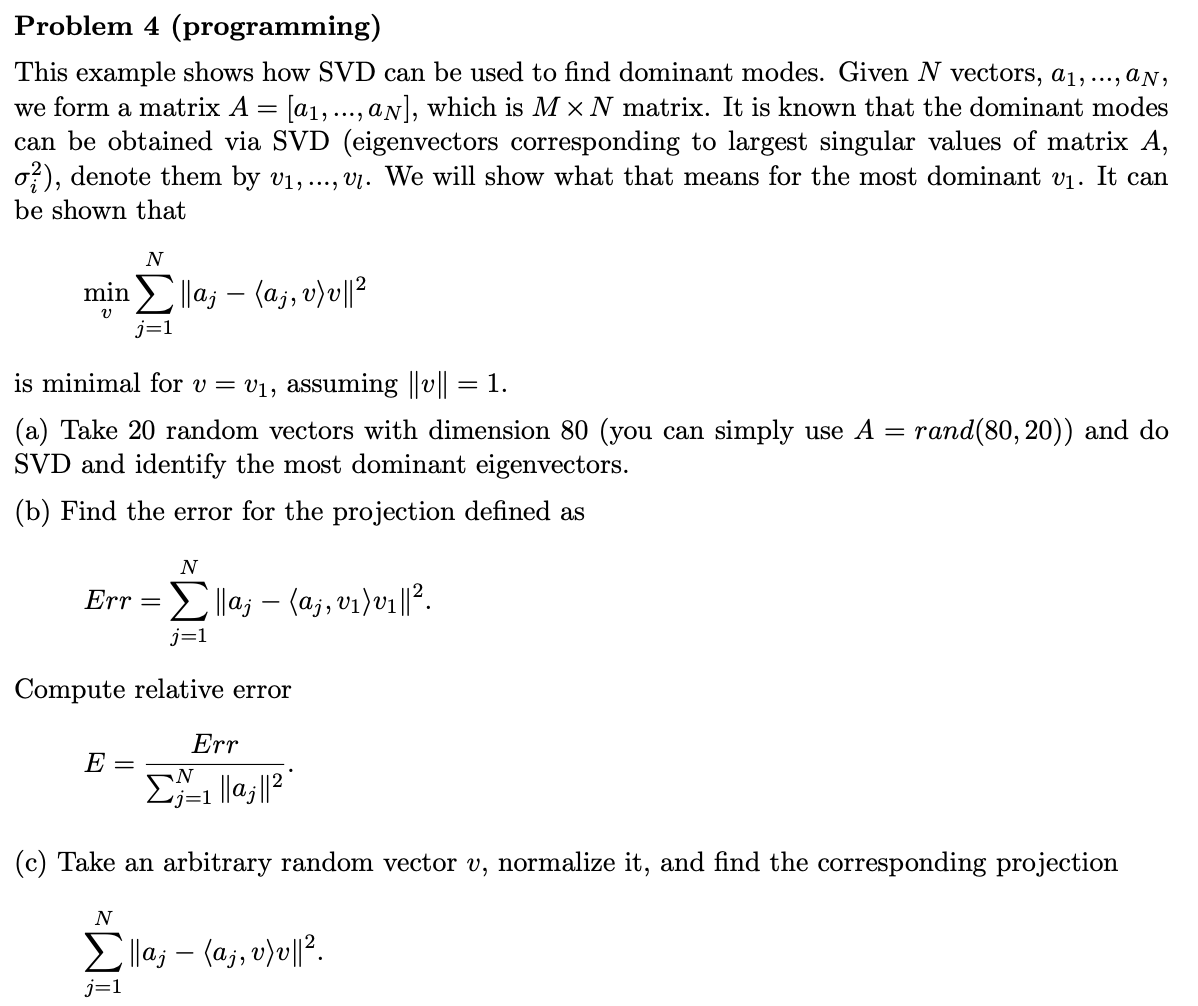 Problem 4 ( programming ) This example shows how