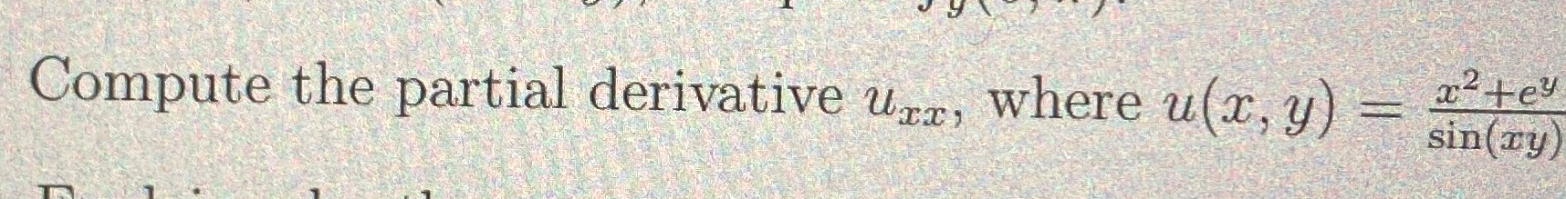 Compute the partial derivative u X , where u ( x