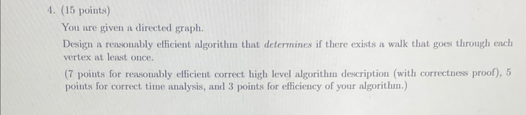 ( 1 5 points ) You are given a directed graph.