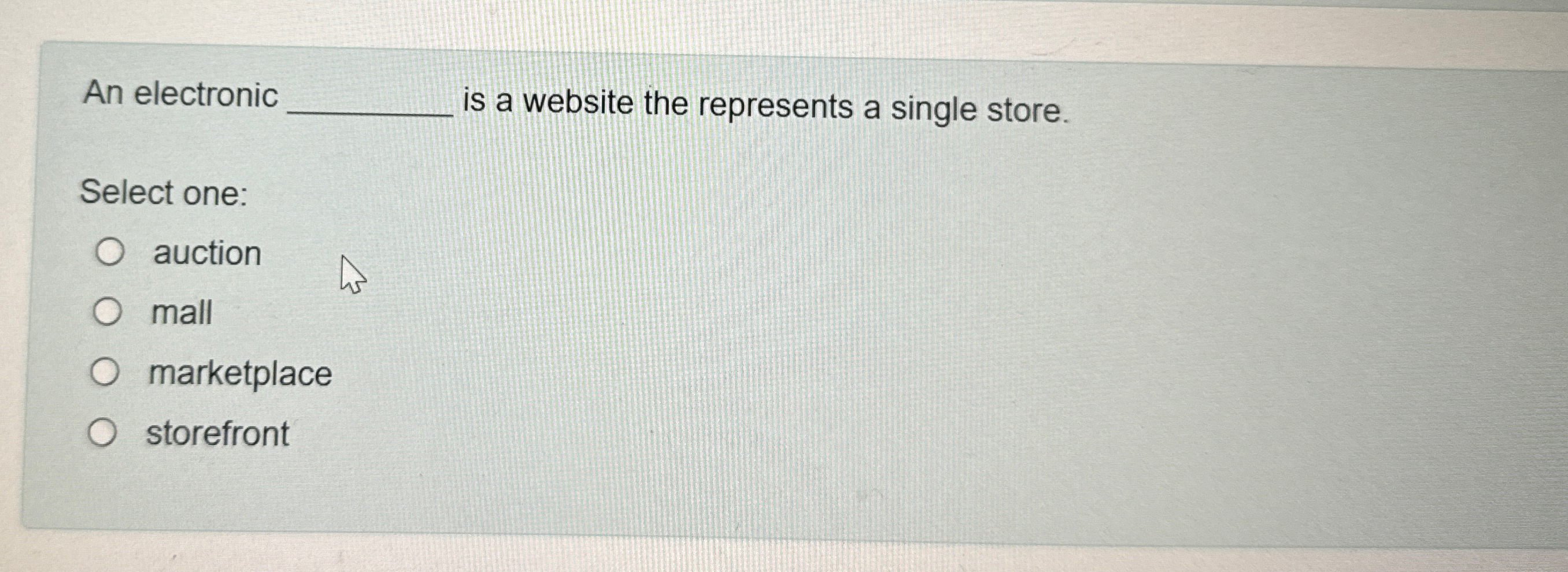 An electronic is a website the represents a