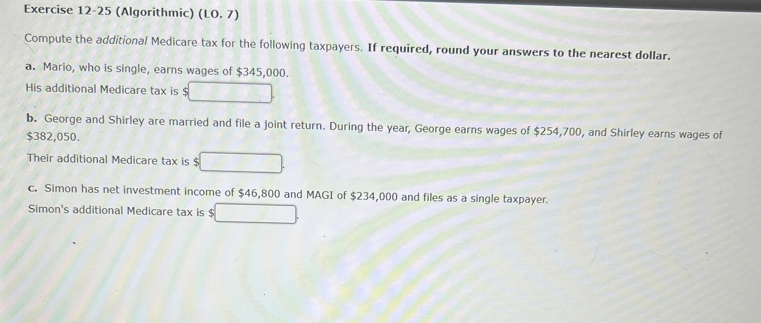 Steps for Exercise 1 2 - 2 5 ( Algorithmic ) ( LO
