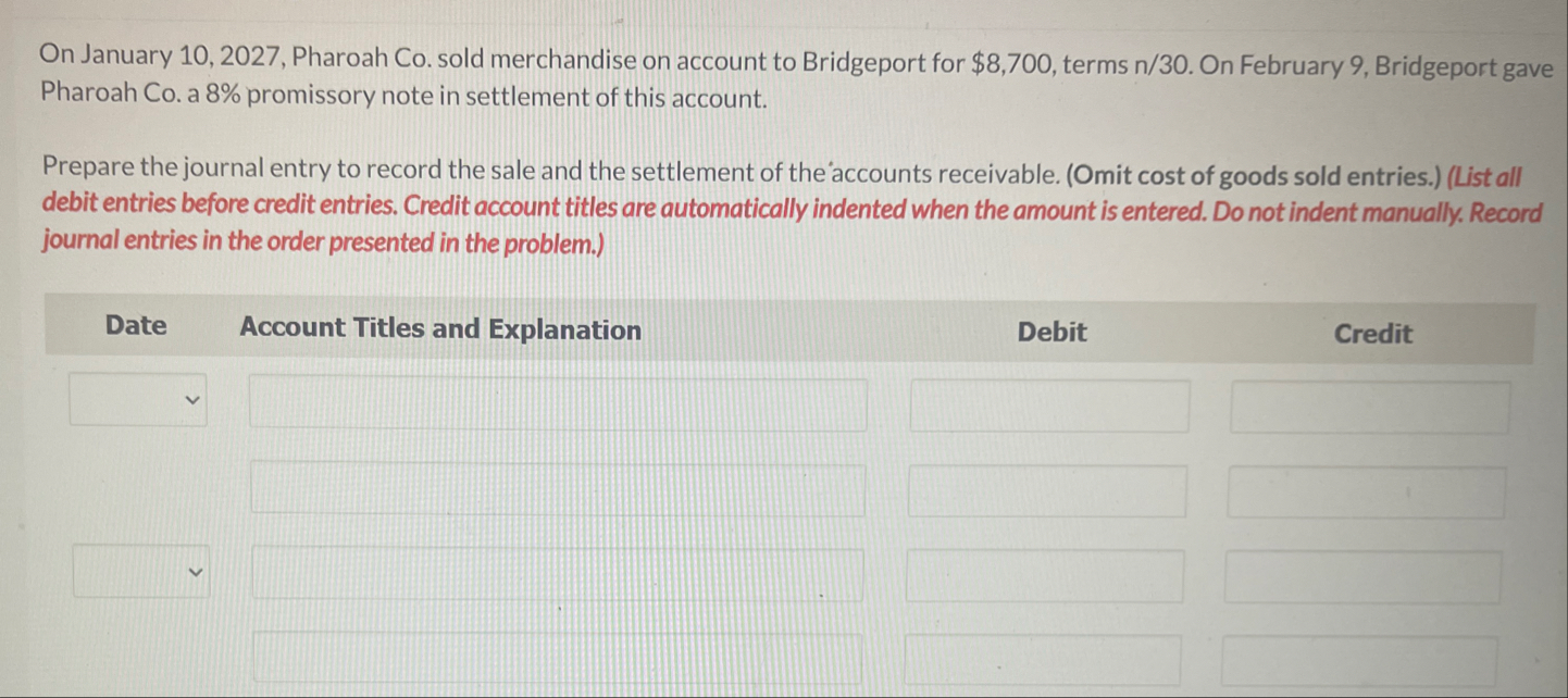 On January 1 0 , 2 0 2 7 , Pharoah Co . sold