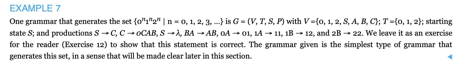 Construct a derivation of 0 ^ 2 1 ^ 2 2 ^ 2 in