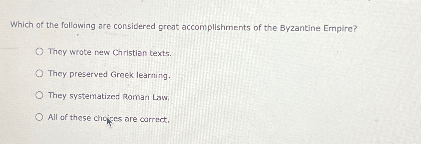 Which of the following are considered great