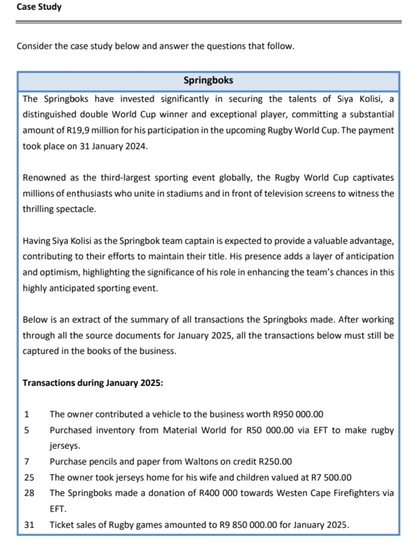 Case Study Consider the case study below and