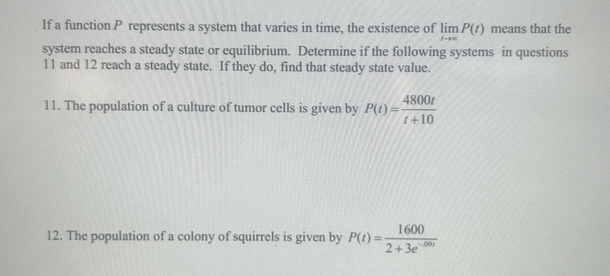If a function P represents a system that varies