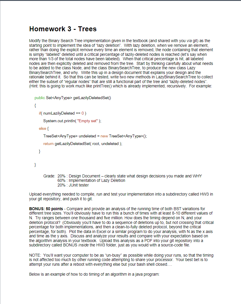 public class BinarySearchTree > { private